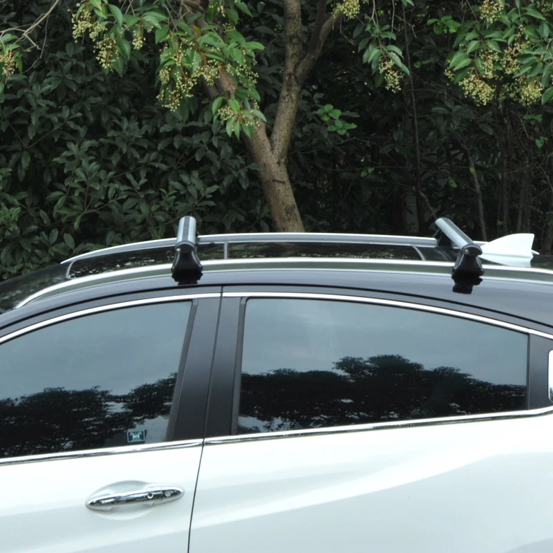 Outsunny 2pc Roof Rack Car Roof Top Lockable Aluminum Cross Bars Adjustable Baggage Luggage Carrier, Silver (53")