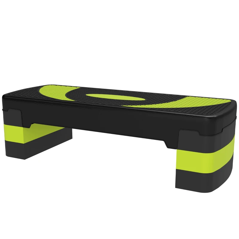 Soozier Adjustable Aerobic Stepper, Exercise Step Platform, Step Exercise Trainer, Workout Fitness Yoga Risers, 4"-6"-8", Green