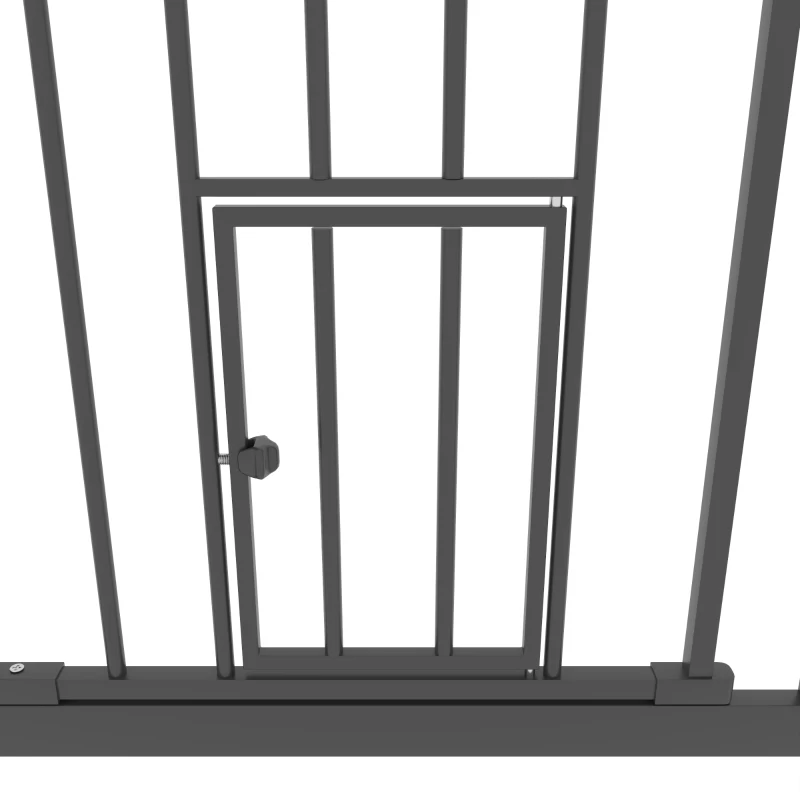 PawHut 41" Easy Open Indoor Dog Gates for Doorways, House, Stair - Black