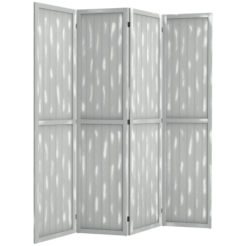 HOMCOM Screen Divider Room Divider Screen with Foldable Design for Indoor Bedroom Office 5.5' Grey