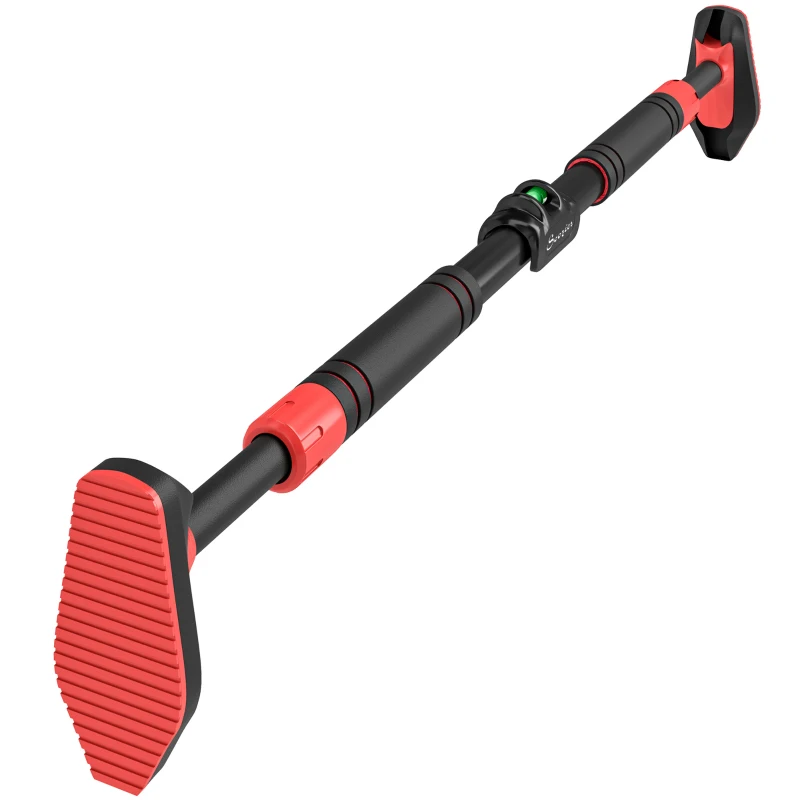 Soozier Pull Up Bar Doorway No Screws, Chin Up Bar with Level Metre, 27.6"-35.4" (70-90 cm) Width Adjustable, Max Load 440lbs