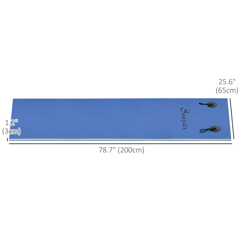Soozier 6.5' x 2' Roll-Up Pool Float Pad Water Floating Mat for Lake, Ocean, Pool Playing, Relaxing & Recreation, Blue
