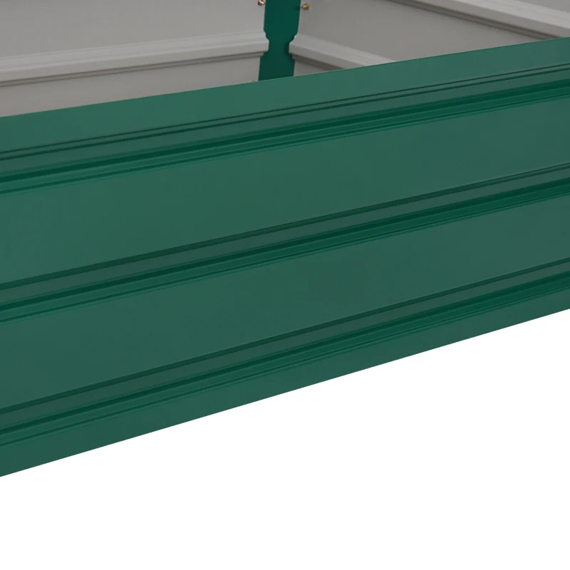 Outsunny 4' x 2' x 1' Galvanized Raised Garden Bed, Metal Garden Box with Open Bottom, Easy Assembly Outdoor Planter Box for Vegetables Flowers Herbs, Green