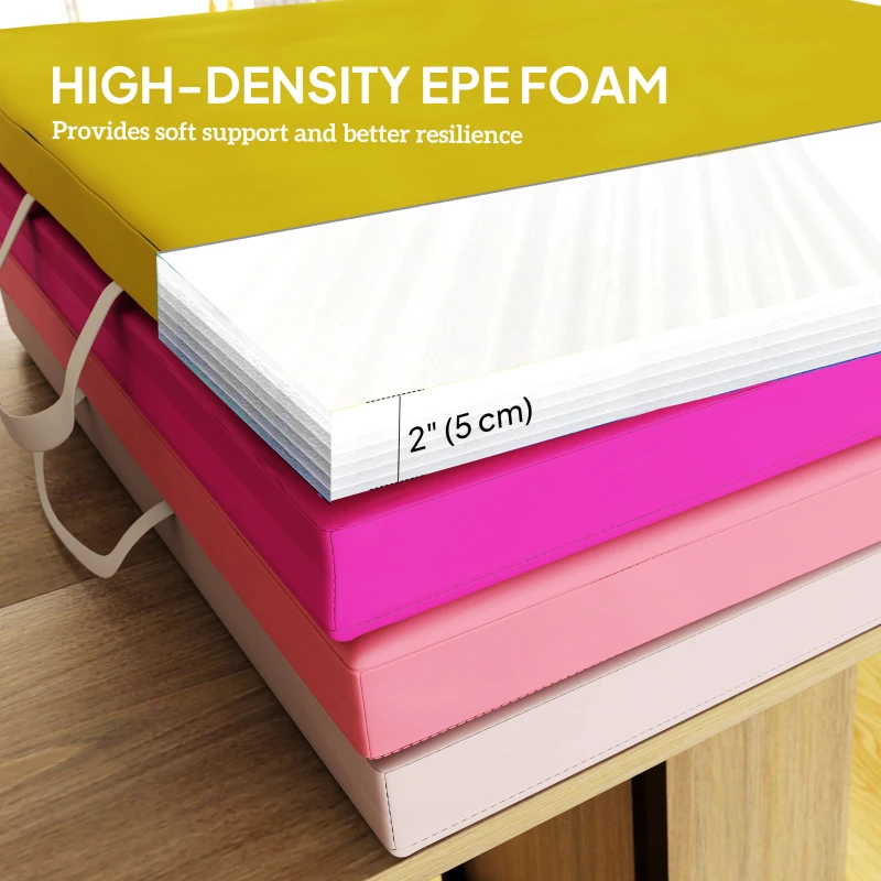 Soozier 8ft Folding Gymnastics Mat, Thick Exercise Mat with Carry Handles for Home Gym Yoga Aerobics Fitness Training