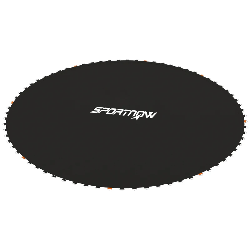 Soozier Trampoline Mat Replacement with Spring Pull Tool and 72 V-Hooks, Fits 12ft Trampoline, Using 5.5" Springs, Black