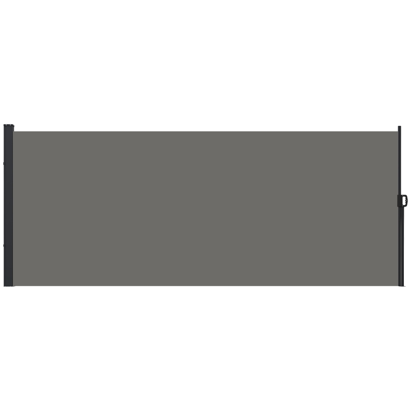 Outsunny 13' x 6' Retractable Side Awning, Outdoor Privacy Screen for Garden, Hot Tub, Balcony, Terrace, Pool, Dark Grey