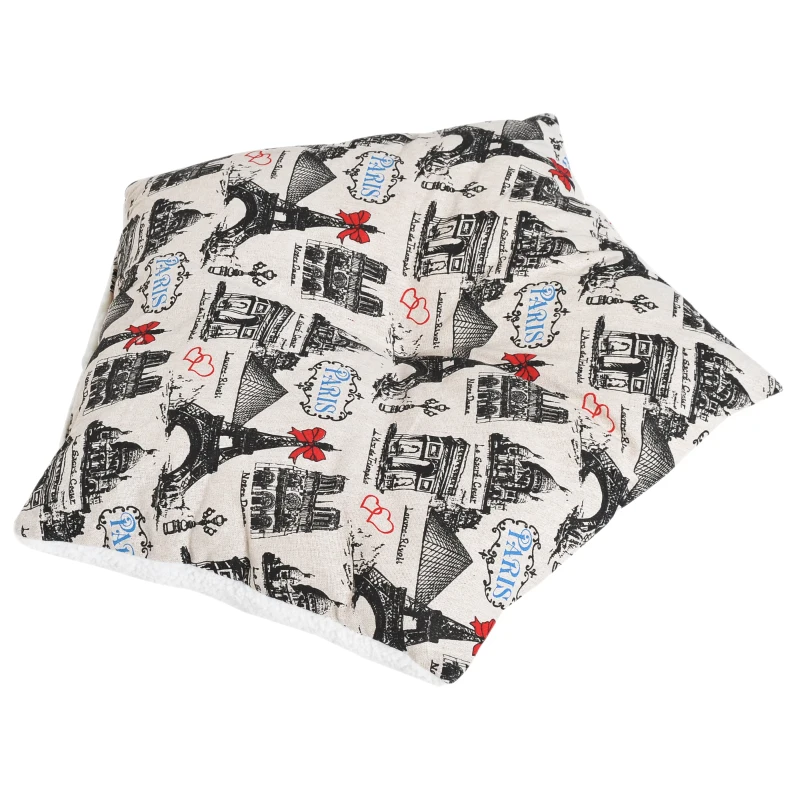 PawHut Foldable Teepee Puppy Dog Cat Bed Tents & Houses Pet Small Washable with Cushion