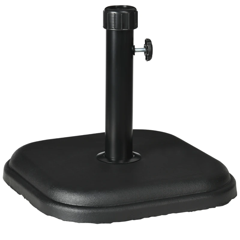 Outsunny Patio Umbrella Base, 24 lb Heavy Duty Concrete Umbrella Stand, Market Table Umbrella Base Holder for Outdoor, Black