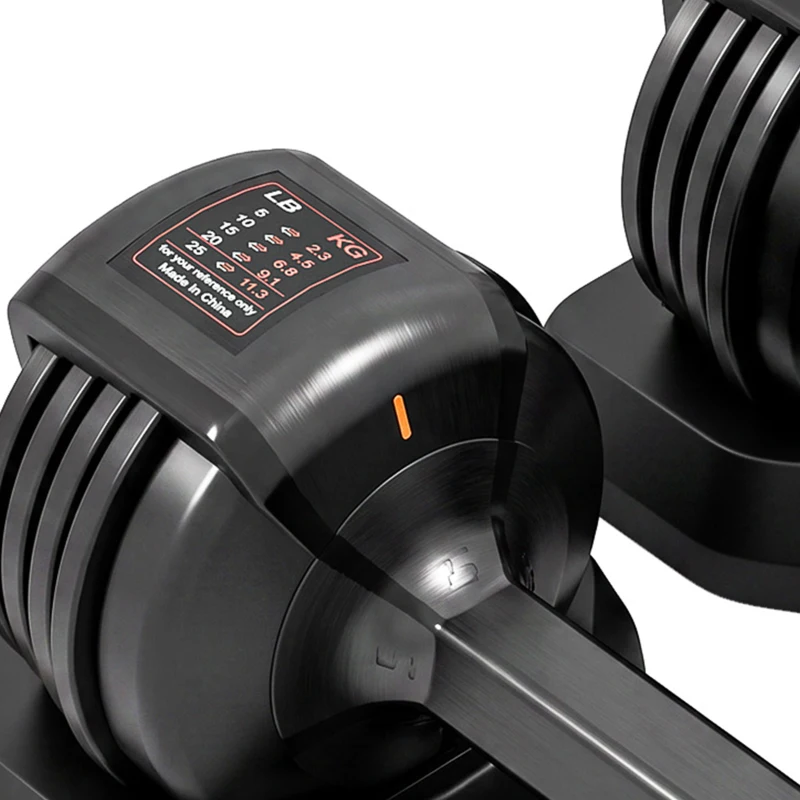 Soozier 5-25 lbs Adjustable Dumbbell Set of 2, 5-in-1 Dumbbell Weights with Quick-Dial System, Non-Slip Grip, Storage Tray