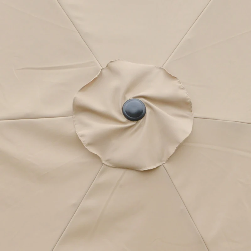 Outsunny Patio Sun Umbrella, Outdoor Parasol with 6 Ribs, Khaki