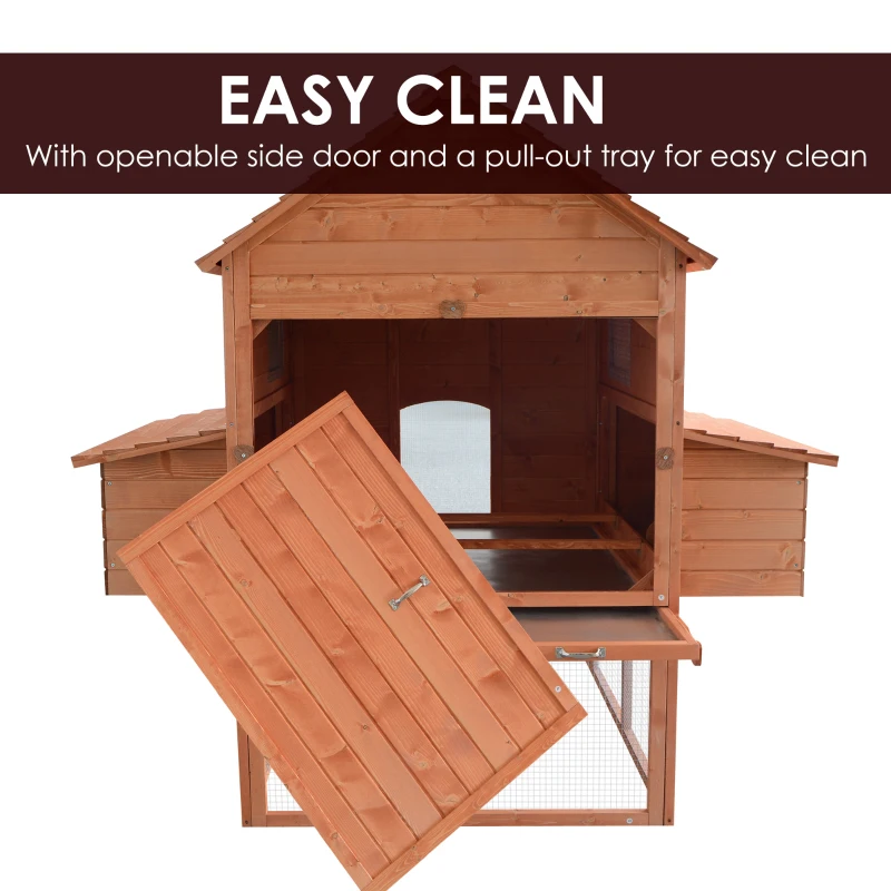 PawHut 144" Large Backyard Hen House Chicken Coop w/ Long Run