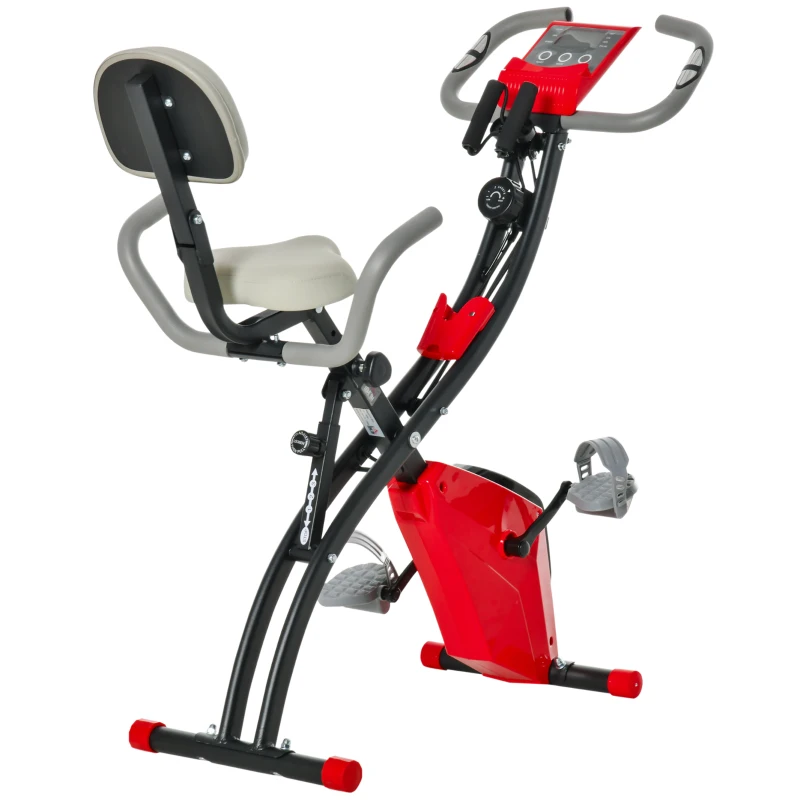 Soozier 2 in 1 Exercise Bike with Arm Resistance Bands for Upright and Recumbent Cycling