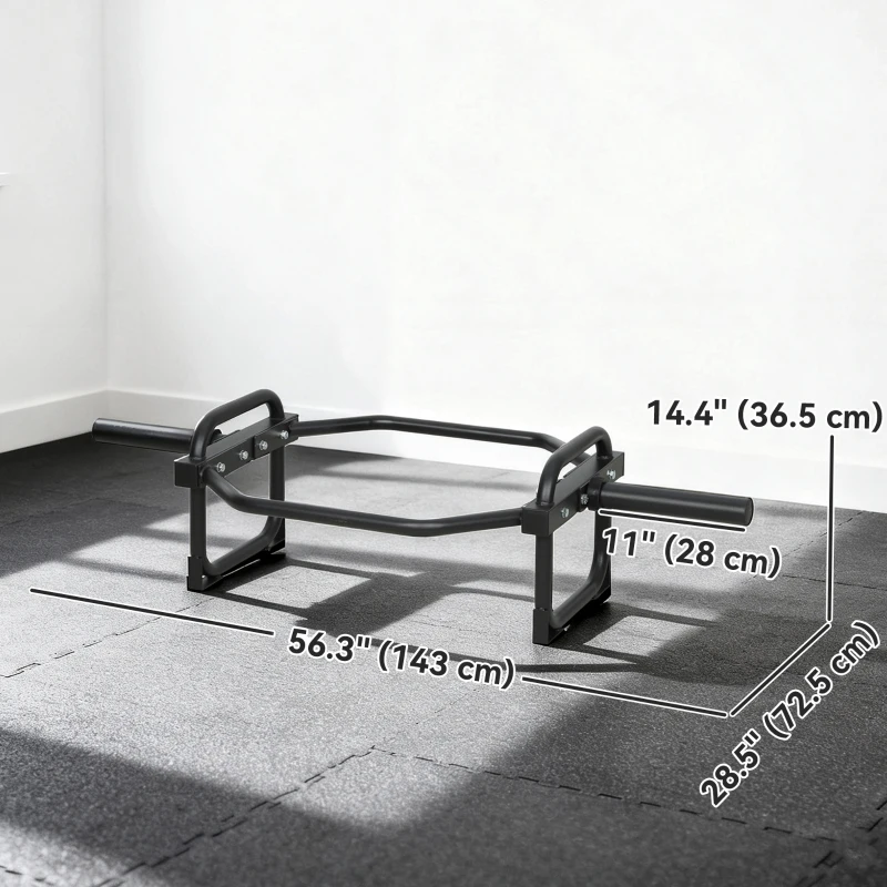 Soozier Trap Bar, Olympic Deadlifting Bar, 2" Hex Barbell Bar for Deadlifts and Shrugs, 660 lbs Capacity, Black