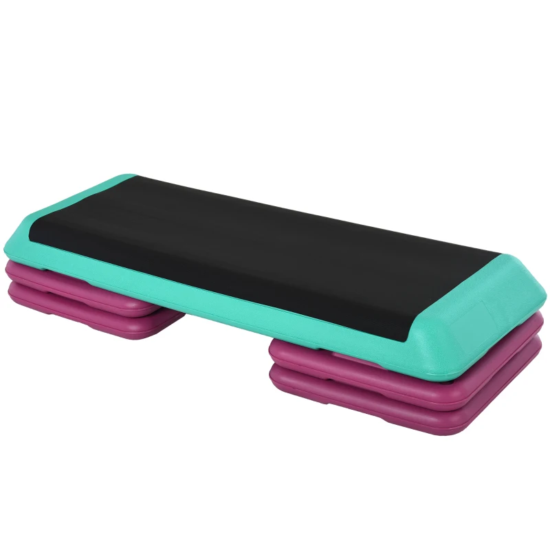Soozier 4"/6"/8" Aerobic Stepper Exercise with Non-Slip Top for Home, Office, Indoor, Outdoor, Multicolour
