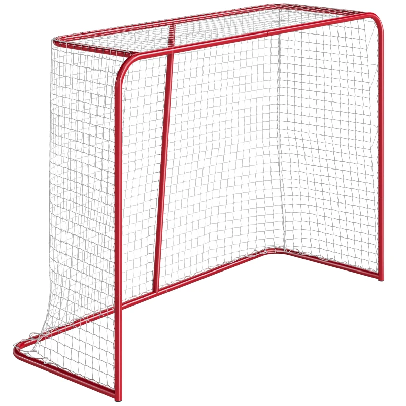 Soozier 5' x 4' Mini Hockey Goal, Easy Setup Hockey Net with Metal Frame, Lightweight & Portable