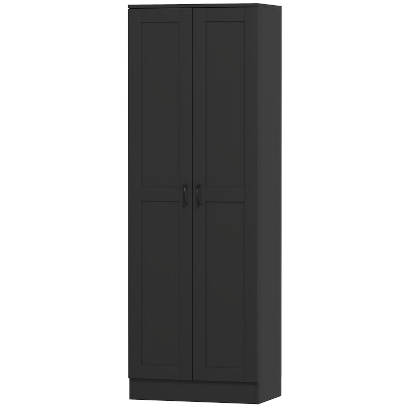 HOMCOM 69" Tall Pantry Cabinet with Adjustable Shelves, Modern Kitchen Pantry Cabinet with Soft Close Doors, Black