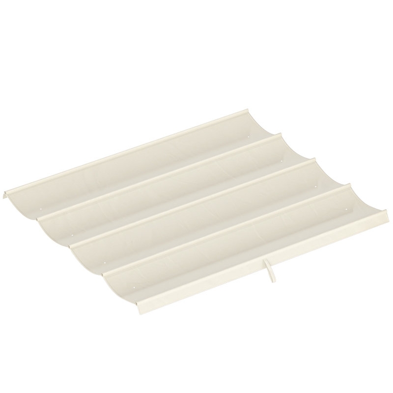Outsunny 8' x 9.4' Retractable Pergola Canopy Replacement, Fit 7' x 10' Frame, UV30+ Pergola Cover Top Only, Cream