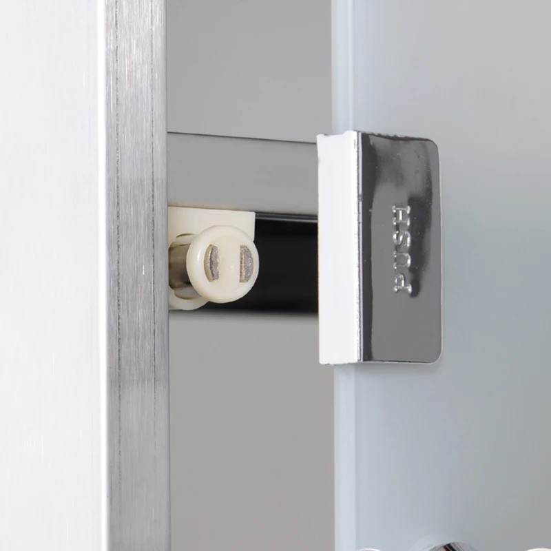 HOMCOM Wall Mount Medicine Cabinet Bathroom Cabinet with 2 Shelves, Stainless Steel Frame and Glass Door, Lockable with 2 Keys