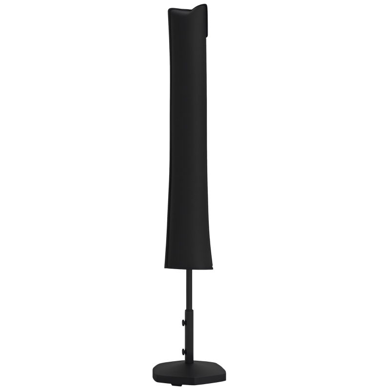 Outsunny Parasol Cover, Patio Cantilever Cover, Banana Umbrella Cover with Zipper, Black