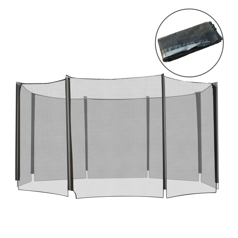 Aosom 14' Round Trampoline Enclosure Safety Net Fence Replacement Trampolining Bounce Part No Poles Included