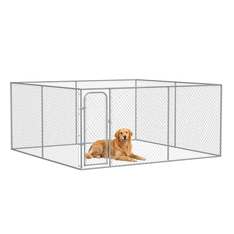 PawHut 172.2 Sq. Ft. Dog Playpen Outdoor with Galvanized Steel Frame, for Small and Medium Dogs, 13' L x 13' W x 5.9' H