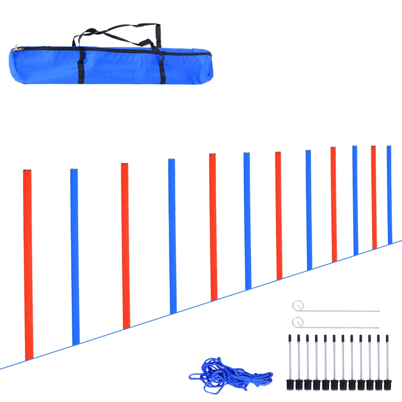 PawHut Dog Agility Equipment Set, Portable Dog Agility training equipment for Outdoor Play Run