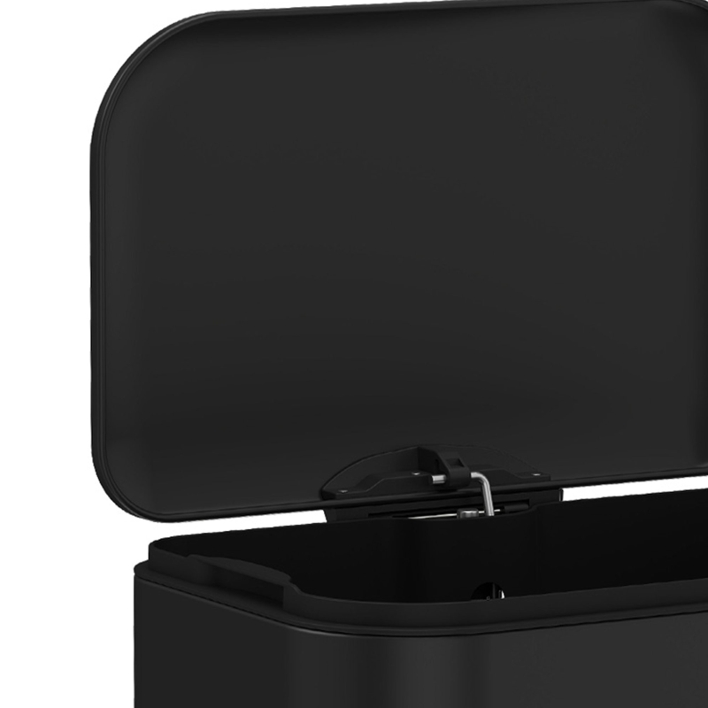 HOMCOM 13.2 Gallon Garbage Can, Slim Stainless Steel Trash Can with Removable PP Inner Bucket, Soft-Close Lid, Black