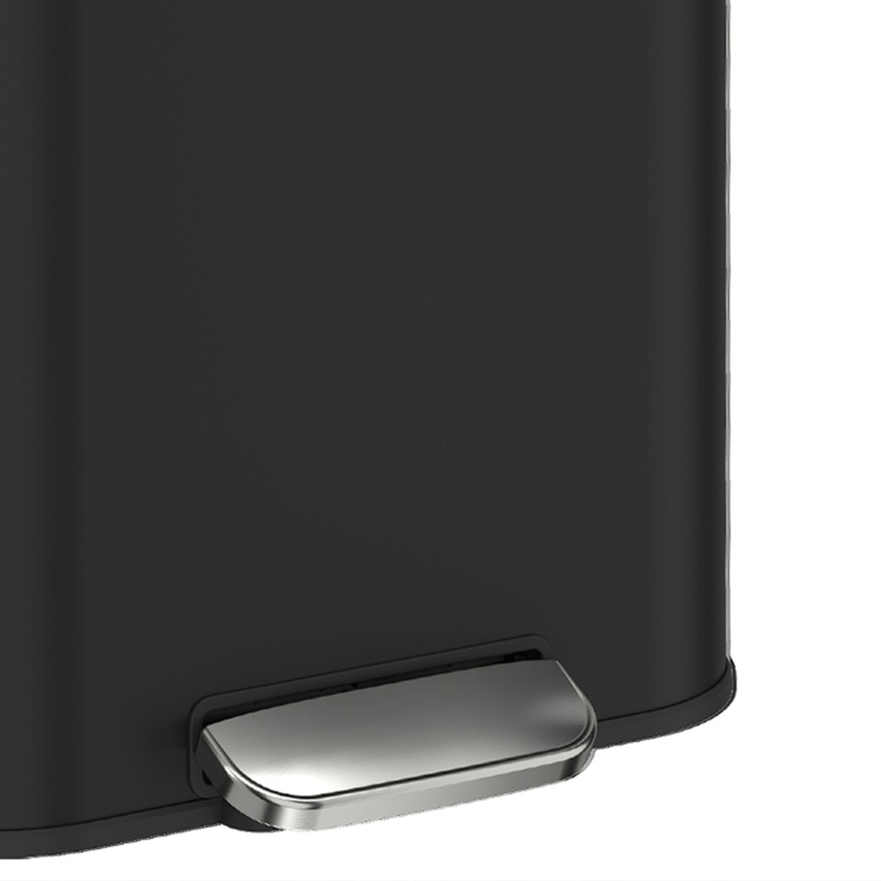 HOMCOM 13.2 Gallon Garbage Can, Slim Stainless Steel Trash Can with Removable PP Inner Bucket, Soft-Close Lid, Black
