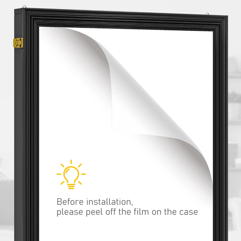 HOMCOM 24" x 32" Hockey Jersey Frame, Jersey Shadow Box for Basketball, Football, Baseball, Black