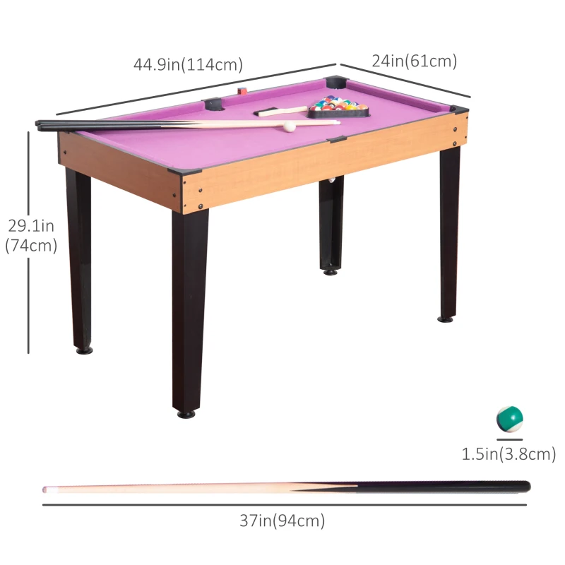 Soozier 3 in 1 Multi-use Mini Games Table Tennis Billiard Pool Air Hockey Set with All Accessories