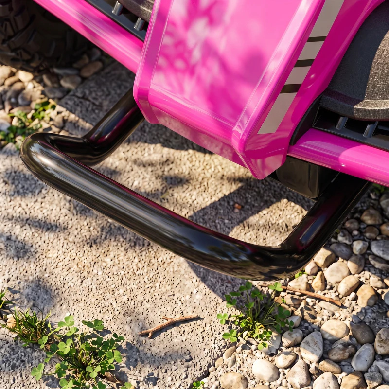 Qaba 24V Kids Electric Ride On Car with Dual Motors, Remote Control, 4-Wheel Suspension, Soft Start for 3-6 Years, Pink