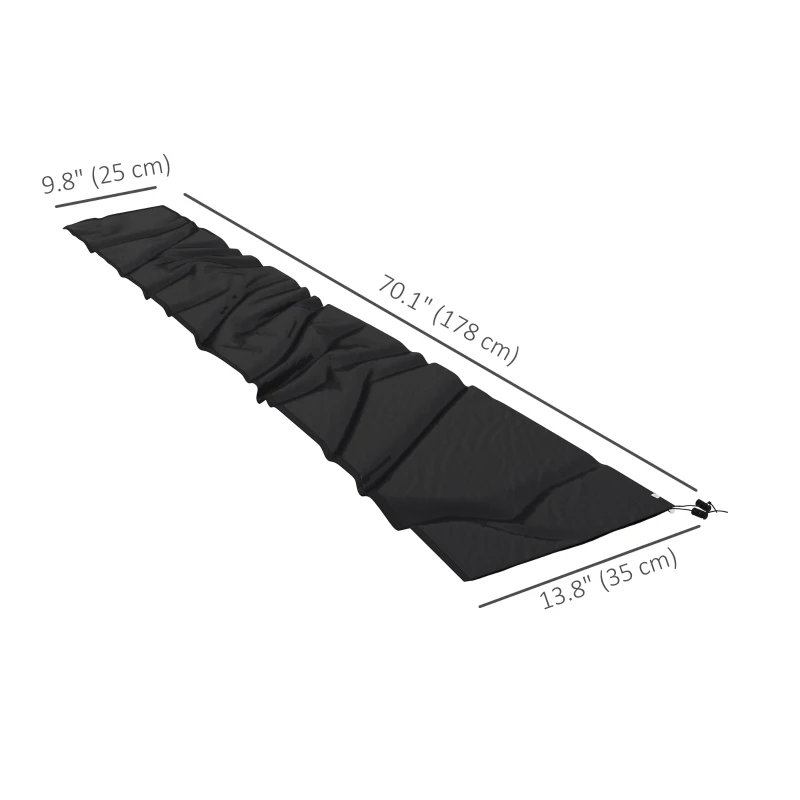 Outsunny Parasol Cover, Patio Cantilever Cover, Banana Umbrella Cover with Zipper, Black