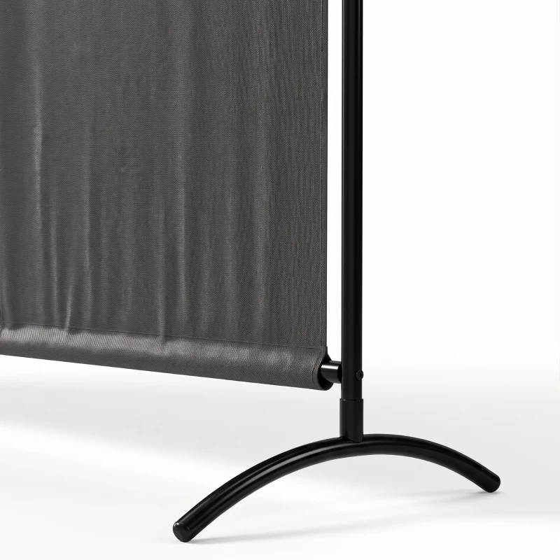 Outsunny Single Panel Room Divider, UV30+ Privacy Screen, Indoor Outdoor Privacy Panel with Stable Base, Dark Grey