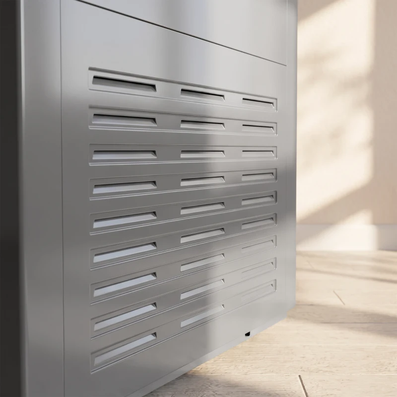 HOMCOM Mini Freezer, 3.5 Cu.Ft Chest Freezer with 7-Setting Adjustable Thermostat, Wire Basket, Quiet Operation, Grey