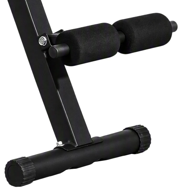 Soozier Foldable Roman Chair Hyperextension Bench, 660LBS Adjustable Weight Bench for Home Gym, Black