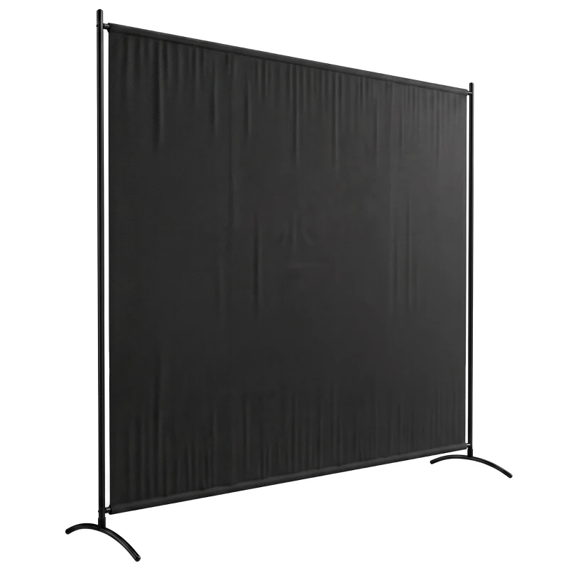 Outsunny Single Panel Room Divider, UV30+ Privacy Screen, Indoor Outdoor Privacy Panel with Stable Base, Black