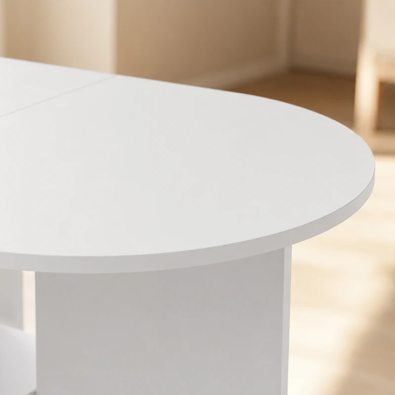 HOMCOM Folding Dining Table, Drop Leaf Table with 2 Shelves for Small Spaces, 120cm, White
