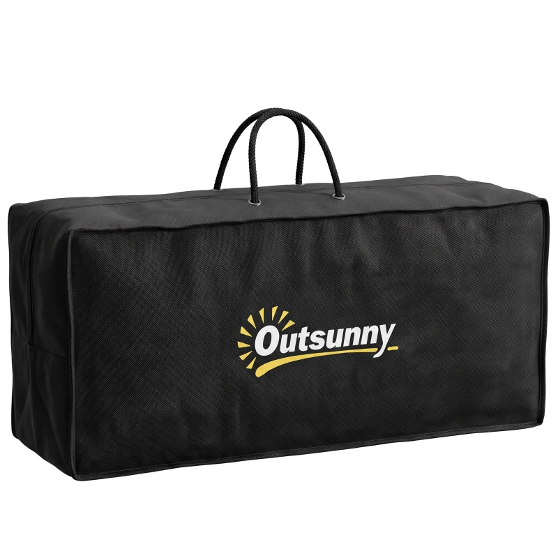 Outsunny Outdoor Rug Carpet Waterproof Camping with LED Lights, Carry Bag & Stakes, 12' x 9'