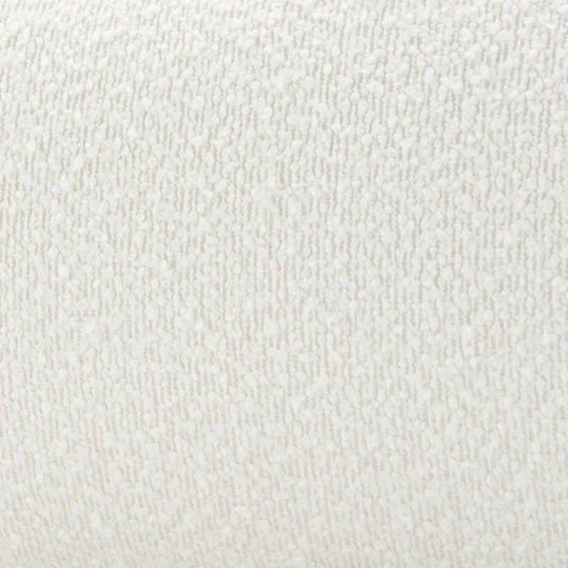 Modern Upholstered King Bed Frame with Curved Headboard, Soft Bouclé Sleeper Bed for Bedroom, 87'' L x 84.5'' W x 33.5'' H, Cream White