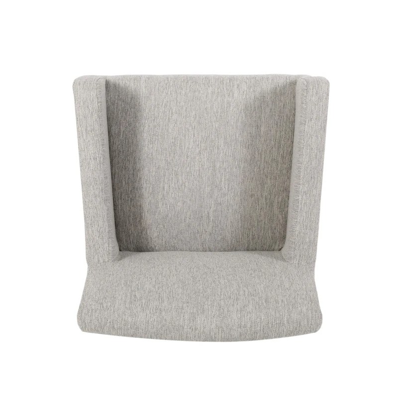 Contemporary Upholstered Counter Stools Set of 2 with Armrests, Soft Rubberwood Bar Stools for Kitchen Island, 24'' L x 23'' W x 39.5'' H, Light Grey