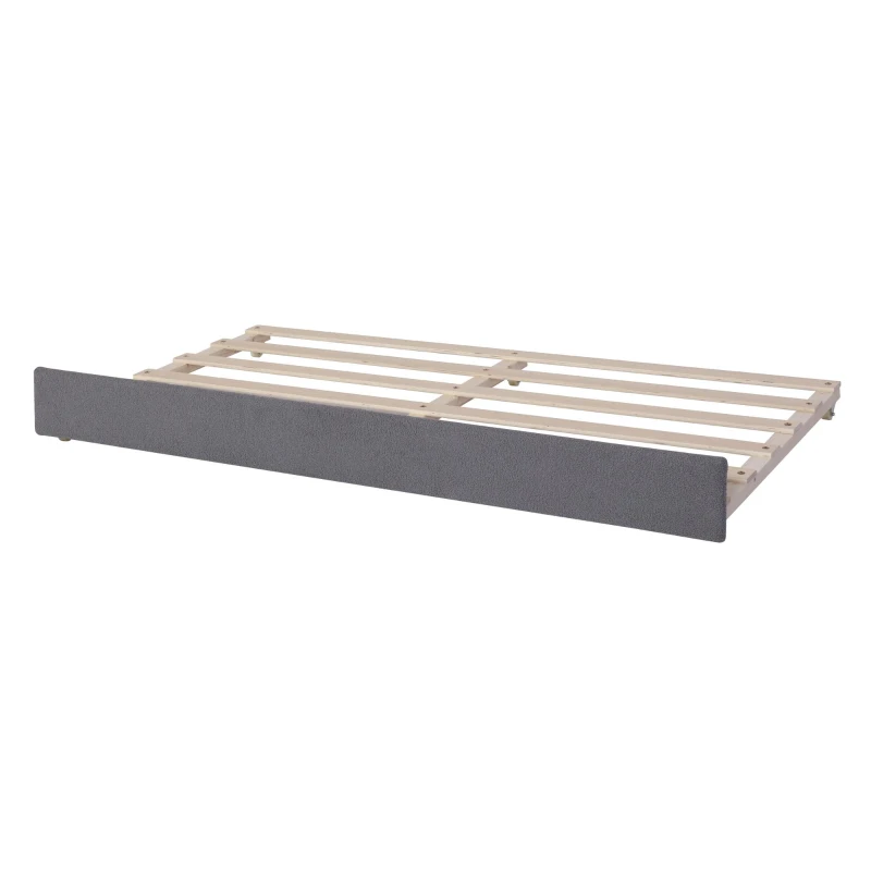 Space-Saving Upholstered Daybed with Twin Size Thurdle, Ideal Sofa Bed for Small Apartments, 79.5" L x 44" W x 33" H, Gray