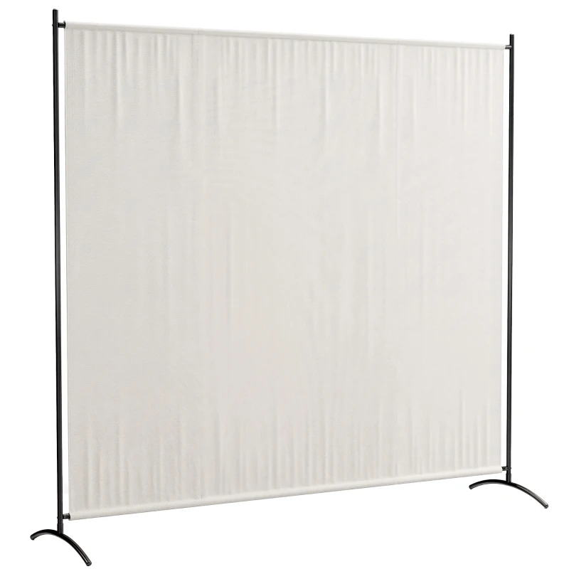 Outsunny Outdoor Privacy Screen, 5.9FT Tall Room Divider with UPF30+ Protection, Freestanding Privacy Panel, Beige
