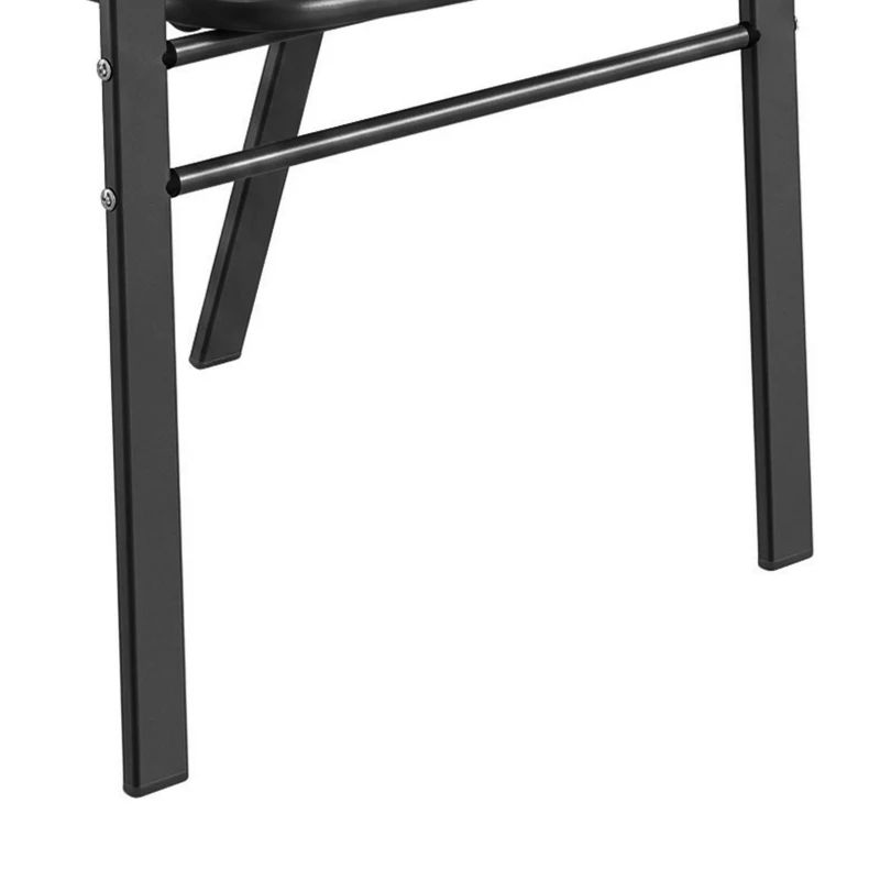 Outsunny Stackable Outdoor Dining Chairs Set of 2, for Patio, Balcony, Deck, Garden, Black