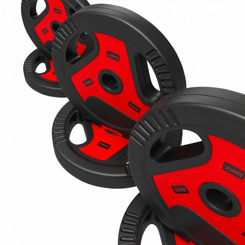 Soozier 88 lbs Weight Plates Set, 6-Piece Sand-Filled Standard Plates with Handles and 1" Centre Hole, Black and Red