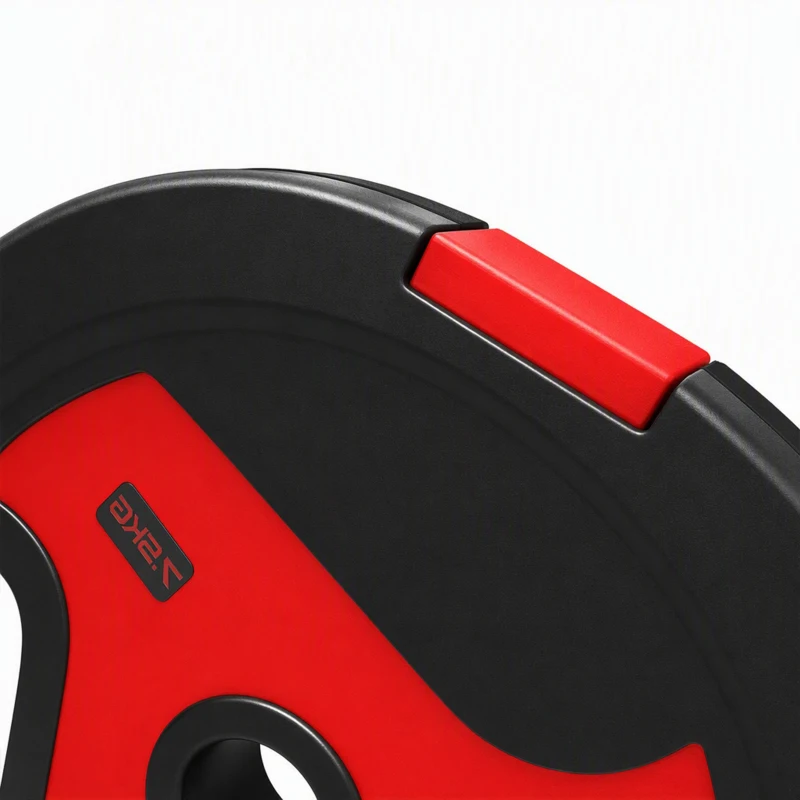 Soozier 88 lbs Weight Plates Set, 6-Piece Sand-Filled Standard Plates with Handles and 1" Centre Hole, Black and Red