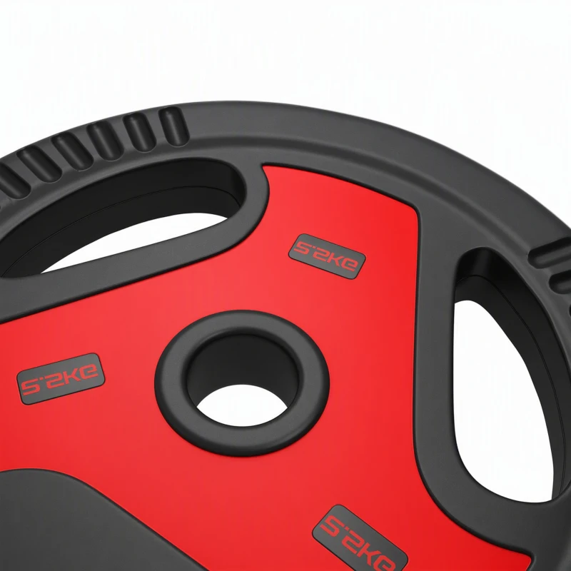 Soozier 88 lbs Weight Plates Set, 6-Piece Sand-Filled Standard Plates with Handles and 1" Centre Hole, Black and Red