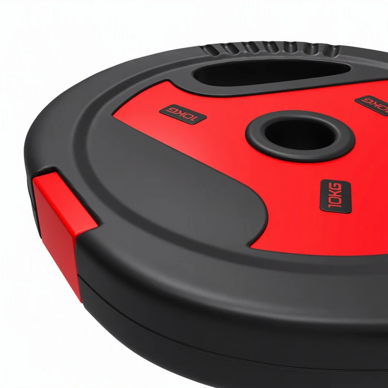 Soozier 88 lbs Weight Plates Set, 6-Piece Sand-Filled Standard Plates with Handles and 1" Centre Hole, Black and Red