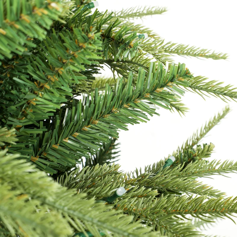 HOMCOM 9ft Christmas Tree with Synchronized LEDs, DIY Function, Frasier Grande Fir with Hinge Design, Remote, Daily Timer