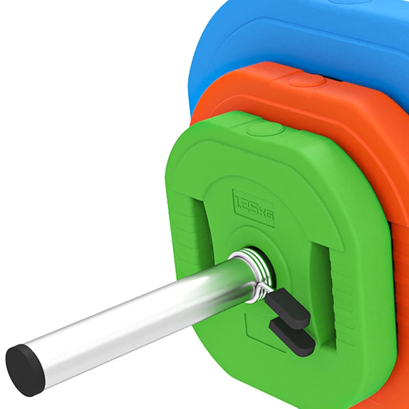 Soozier 44lbs Adjustable Barbell Weight Set, Barbell Bar with Weight Plates, Non-slip Handle, Multicolour