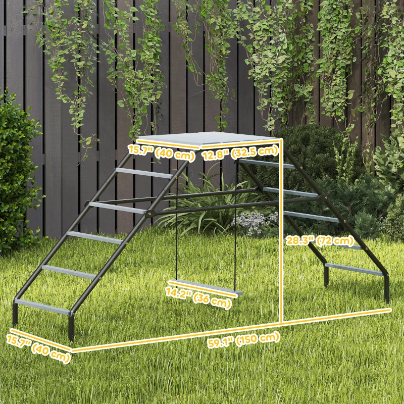 PawHut Chicken Coop Perches with Swing, Chicken Run Accessories Toy for Healthy & Happy, for Backyard Farm